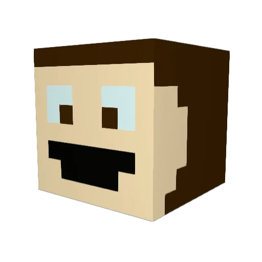 Jason0407 Minecraft avatar head, 3D render