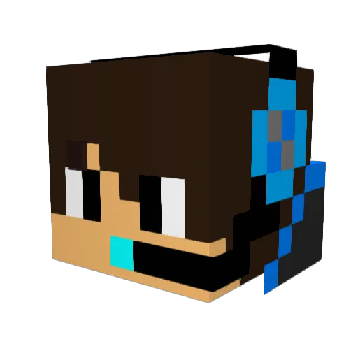 Jason0412 Minecraft avatar head, 3D render