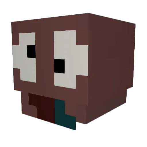 Jason850_ Minecraft avatar head, 3D render