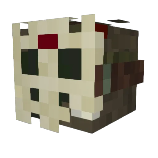 JasonBlood Minecraft avatar head, 3D render