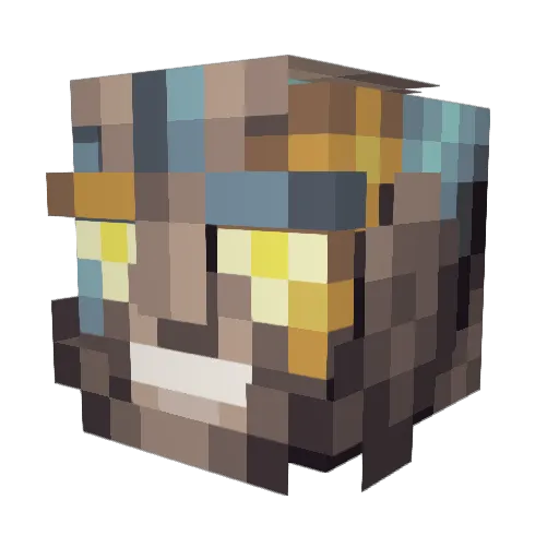 JasonJaw Minecraft avatar head, 3D render