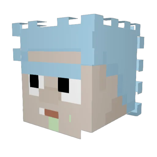 JasonSivann Minecraft avatar head, 3D render