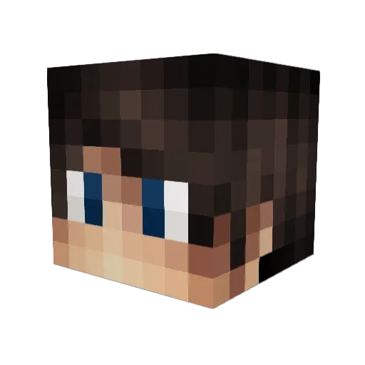 JasonStrikes Minecraft avatar head, 3D render