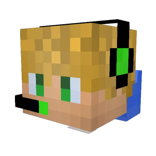 Jason_HD_one Minecraft avatar head, 3D render
