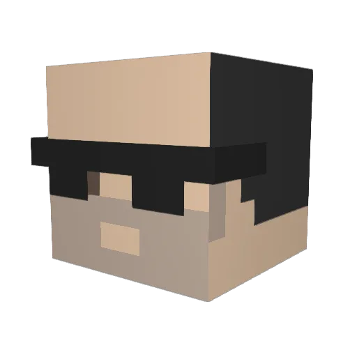 Jason_Statham1 Minecraft avatar head, 3D render