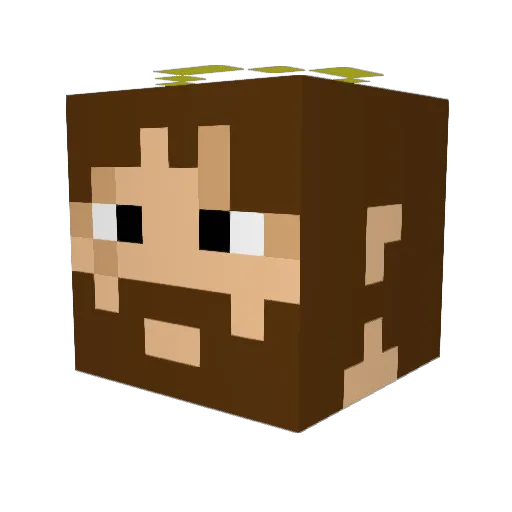JaspionKun Minecraft avatar head, 3D render