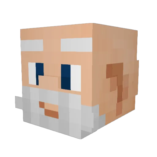 Jaspodf Minecraft avatar head, 3D render