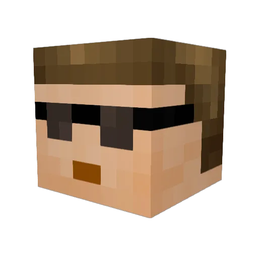 JaspyTv Minecraft avatar head, 3D render