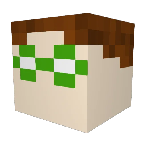 Jassade Minecraft avatar head, 3D render