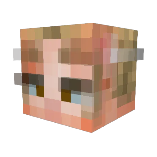 Jassify Minecraft avatar head, 3D render