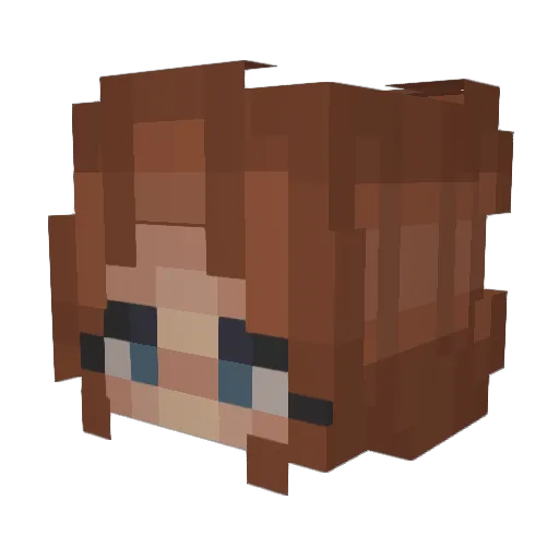 Jassminus Minecraft avatar head, 3D render