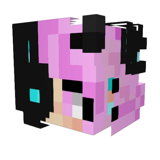 Jasssssssssssy Minecraft avatar head, 3D render