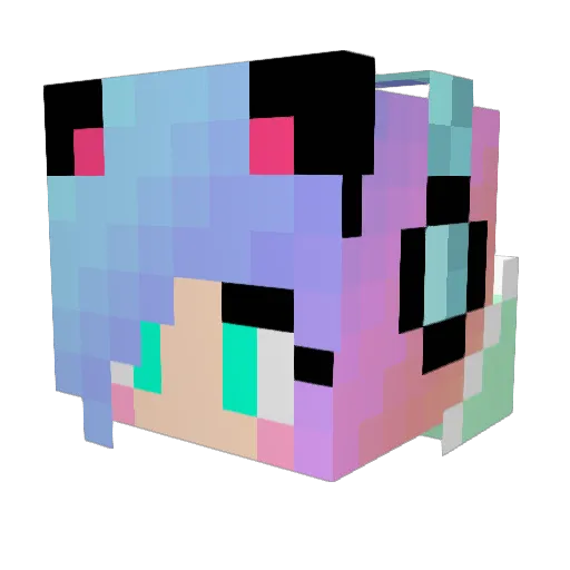 Jassy_x Minecraft avatar head, 3D render