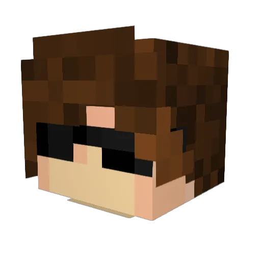 Jast3rek Minecraft avatar head, 3D render