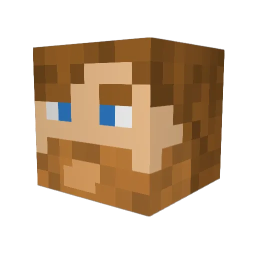 Jasteen Minecraft avatar head, 3D render