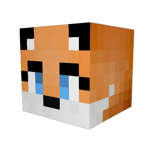 Jastra Minecraft avatar head, 3D render