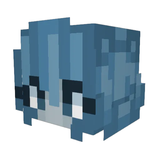 Jasuja Minecraft avatar head, 3D render
