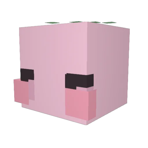 Jasvmine Minecraft avatar head, 3D render