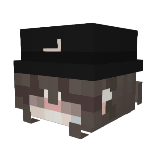 Jattebraa Minecraft avatar head, 3D render