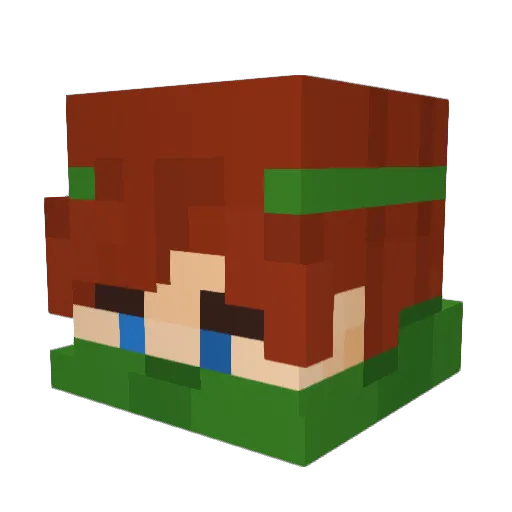 Jattos Minecraft avatar head, 3D render