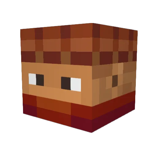 Jauert Minecraft avatar head, 3D render