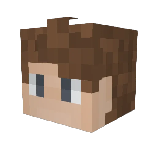 Jaufre Minecraft avatar head, 3D render