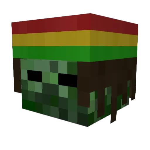 Jaunattend Minecraft avatar head, 3D render