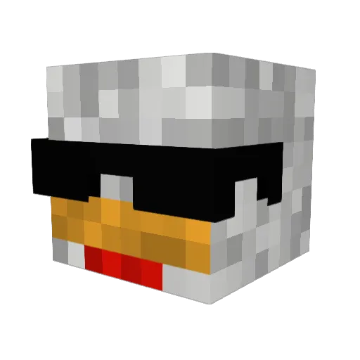 Jaurgasm Minecraft avatar head, 3D render