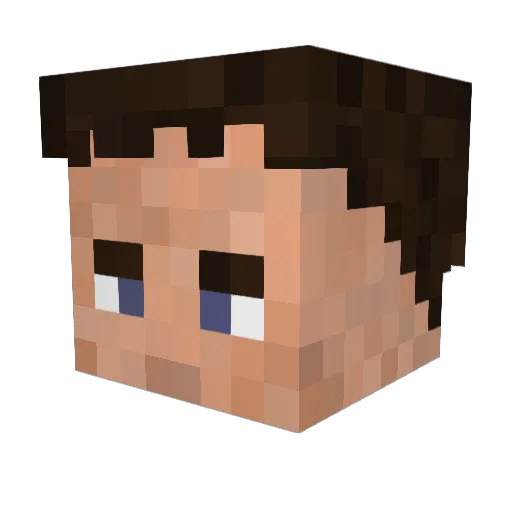 Jaurrr Minecraft avatar head, 3D render