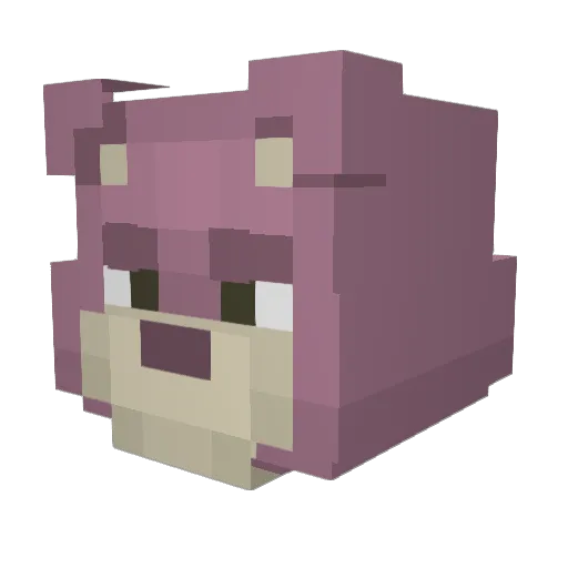 Jav0v1k Minecraft avatar head, 3D render