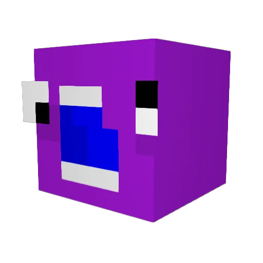 Jav1IsHere Minecraft avatar head, 3D render