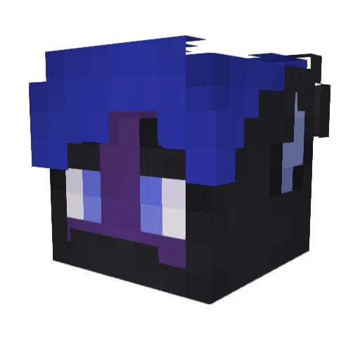 JavaDerg Minecraft avatar head, 3D render