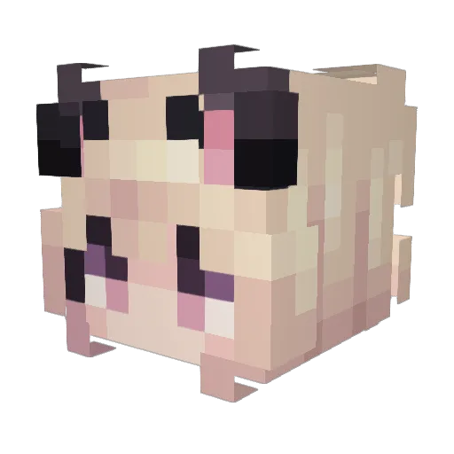 JavaDouble Minecraft avatar head, 3D render