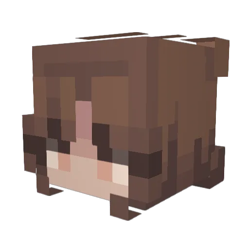 JavaGiraffe Minecraft avatar head, 3D render