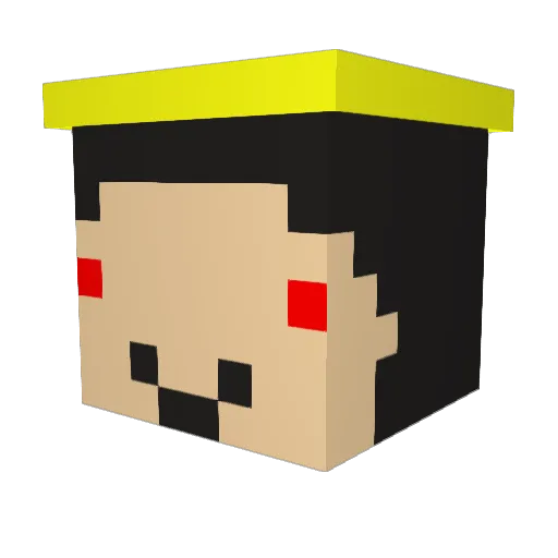 JavaLatte Minecraft avatar head, 3D render