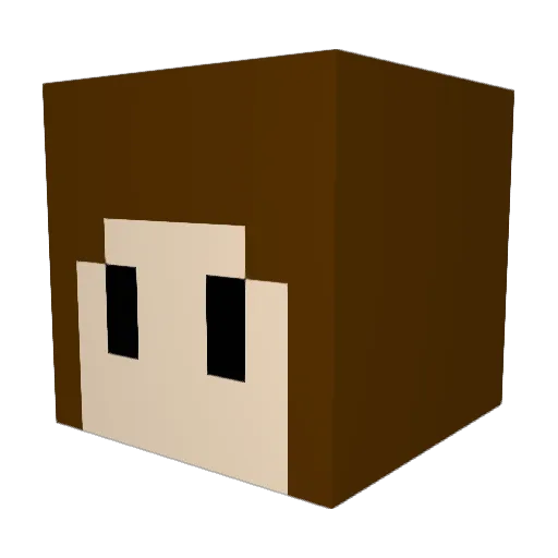 JavaScript4K Minecraft avatar head, 3D render