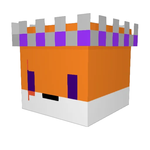 Java_TheFox Minecraft avatar head, 3D render