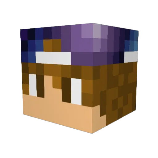 JavanD Minecraft avatar head, 3D render