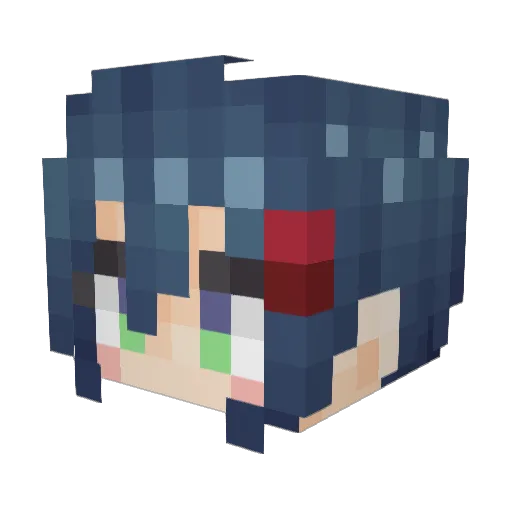 Javegin Minecraft avatar head, 3D render