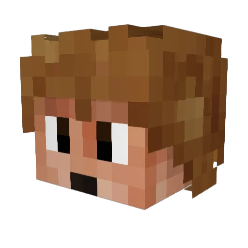 JavelinToss Minecraft avatar head, 3D render