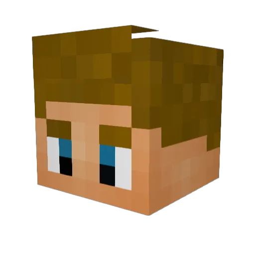 JaverCraft Minecraft avatar head, 3D render