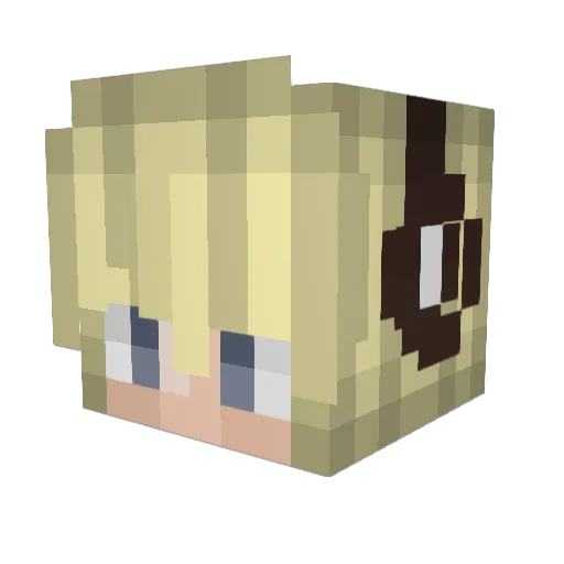 Javeragee Minecraft avatar head, 3D render