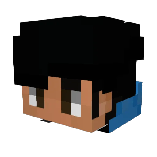 Javerplays Minecraft avatar head, 3D render