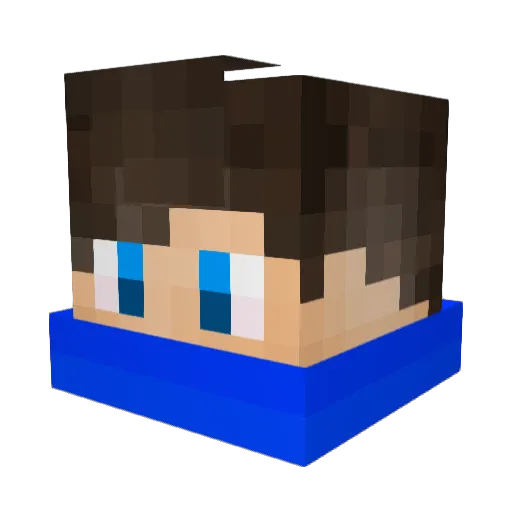 Javexus Minecraft avatar head, 3D render
