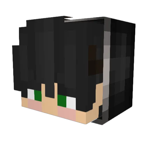 JaviQc Minecraft avatar head, 3D render