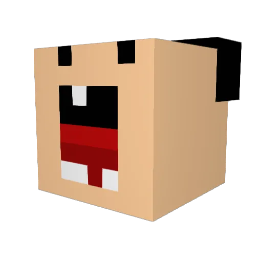 JaviSoCute Minecraft avatar head, 3D render
