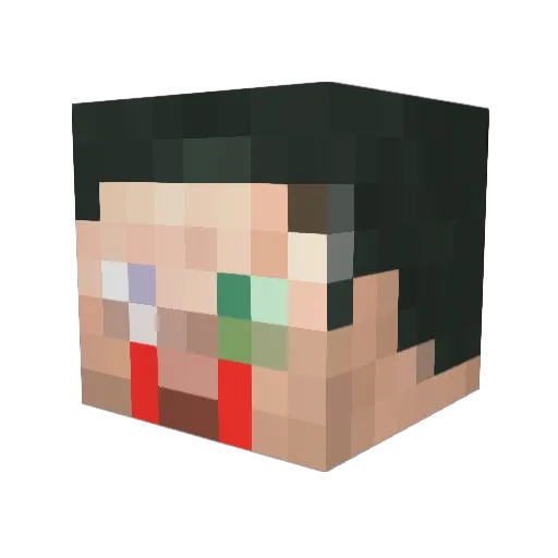 Javialfa Minecraft avatar head, 3D render