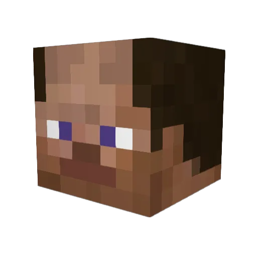 Javicrack Minecraft avatar head, 3D render
