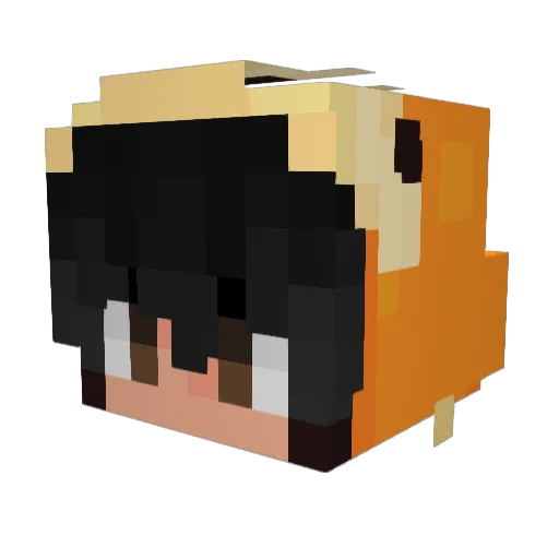 JaviehStar Minecraft avatar head, 3D render