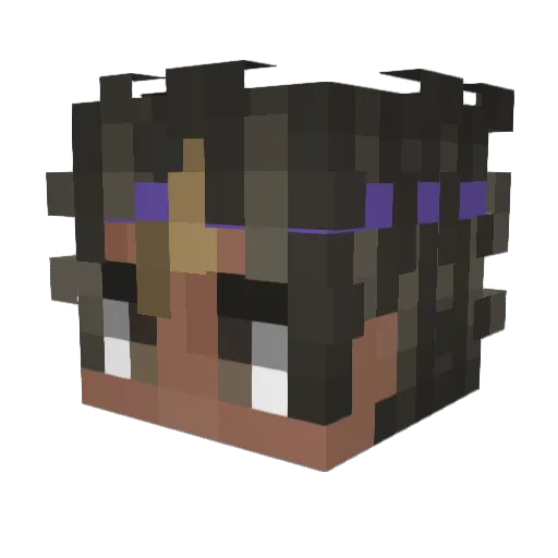 Javiendich Minecraft avatar head, 3D render